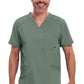 Heren T-shirt met V-hals met ribgebreide panelen en 360° stretch CKE900A