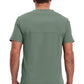 Heren T-shirt met V-hals met ribgebreide panelen en 360° stretch CKE900A