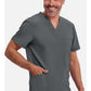 Heren T-shirt met V-hals met ribgebreide panelen en 360° stretch CKE900A