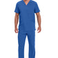Heren T-shirt met V-hals met ribgebreide panelen en 360° stretch CKE900A