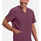 Heren T-shirt met V-hals met ribgebreide panelen en 360° stretch CKE900A