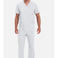 Heren T-shirt met V-hals met ribgebreide panelen en 360° stretch CKE900A