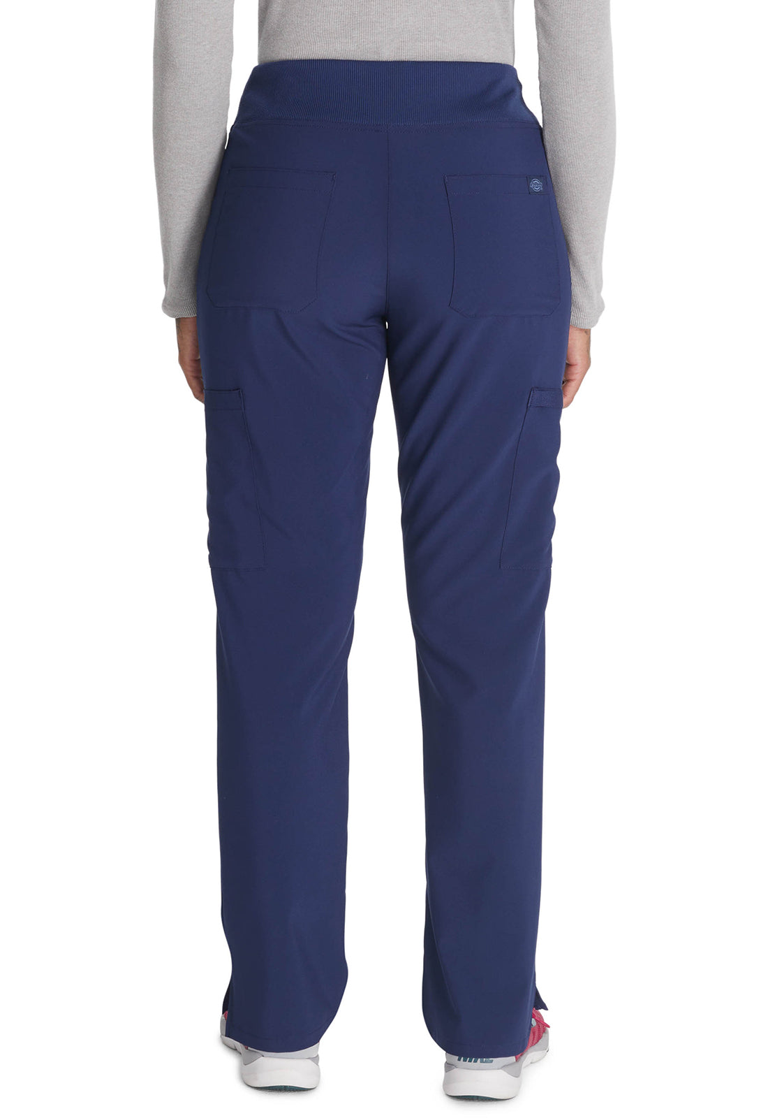 Pull-on broek met normale taille en taps toelopende pijpen met elastische tailleband en 360° stretch