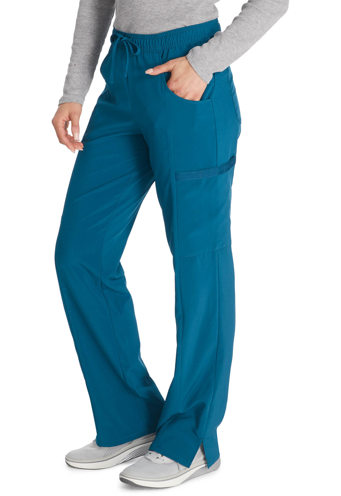 Dickies Middelhoge taille broek met rechte pijpen en trekkoord dames en cargozakken DKE010