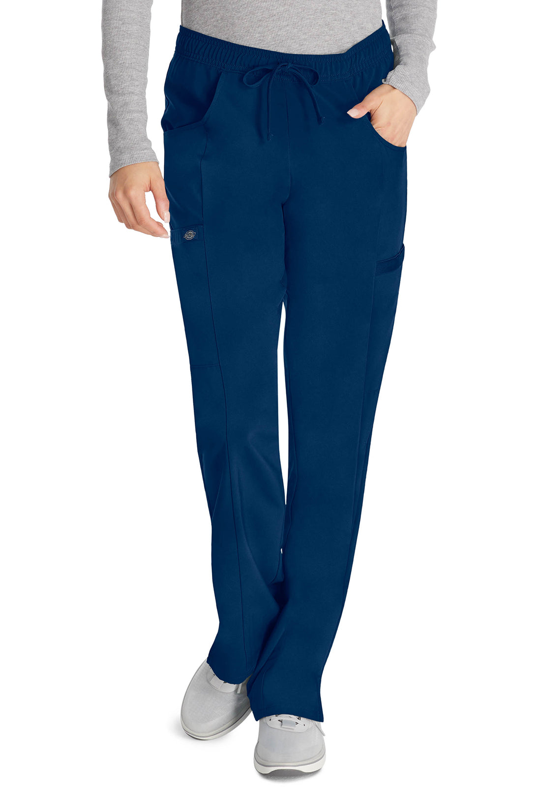 Dickies Middelhoge taille broek met rechte pijpen en trekkoord dames en cargozakken DKE010
