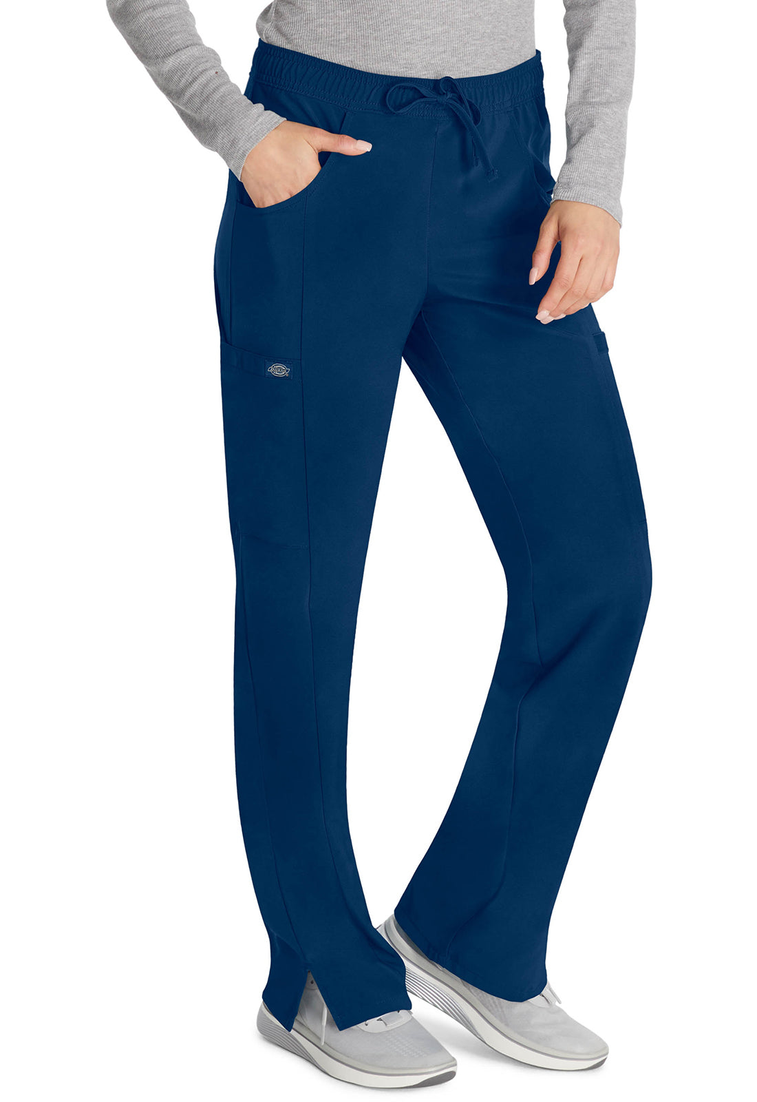 Dickies Middelhoge taille broek met rechte pijpen en trekkoord dames en cargozakken DKE010
