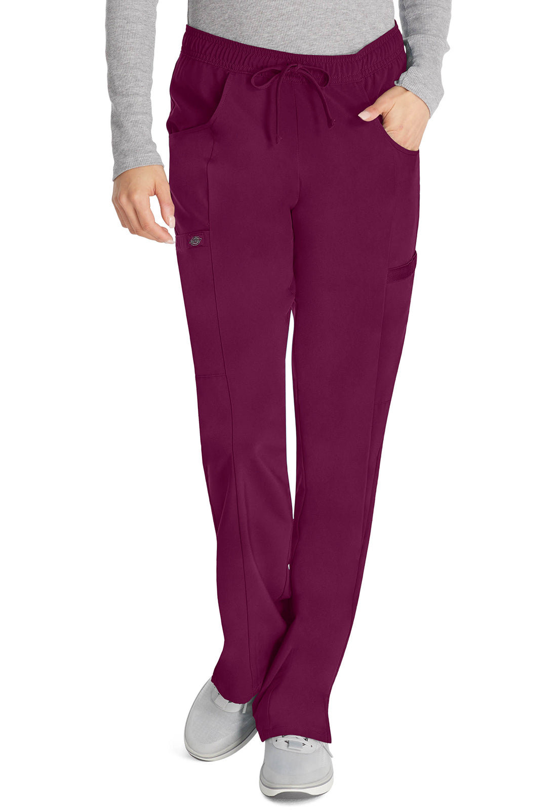 Dickies Middelhoge taille broek met rechte pijpen en trekkoord dames en cargozakken DKE010