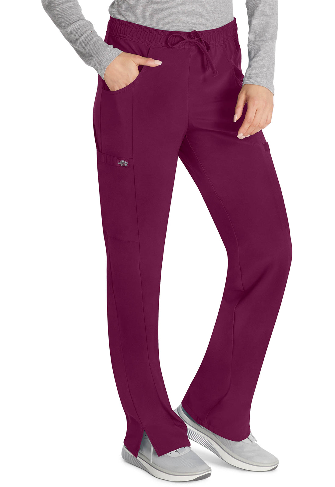 Dickies Middelhoge taille broek met rechte pijpen en trekkoord dames en cargozakken DKE010