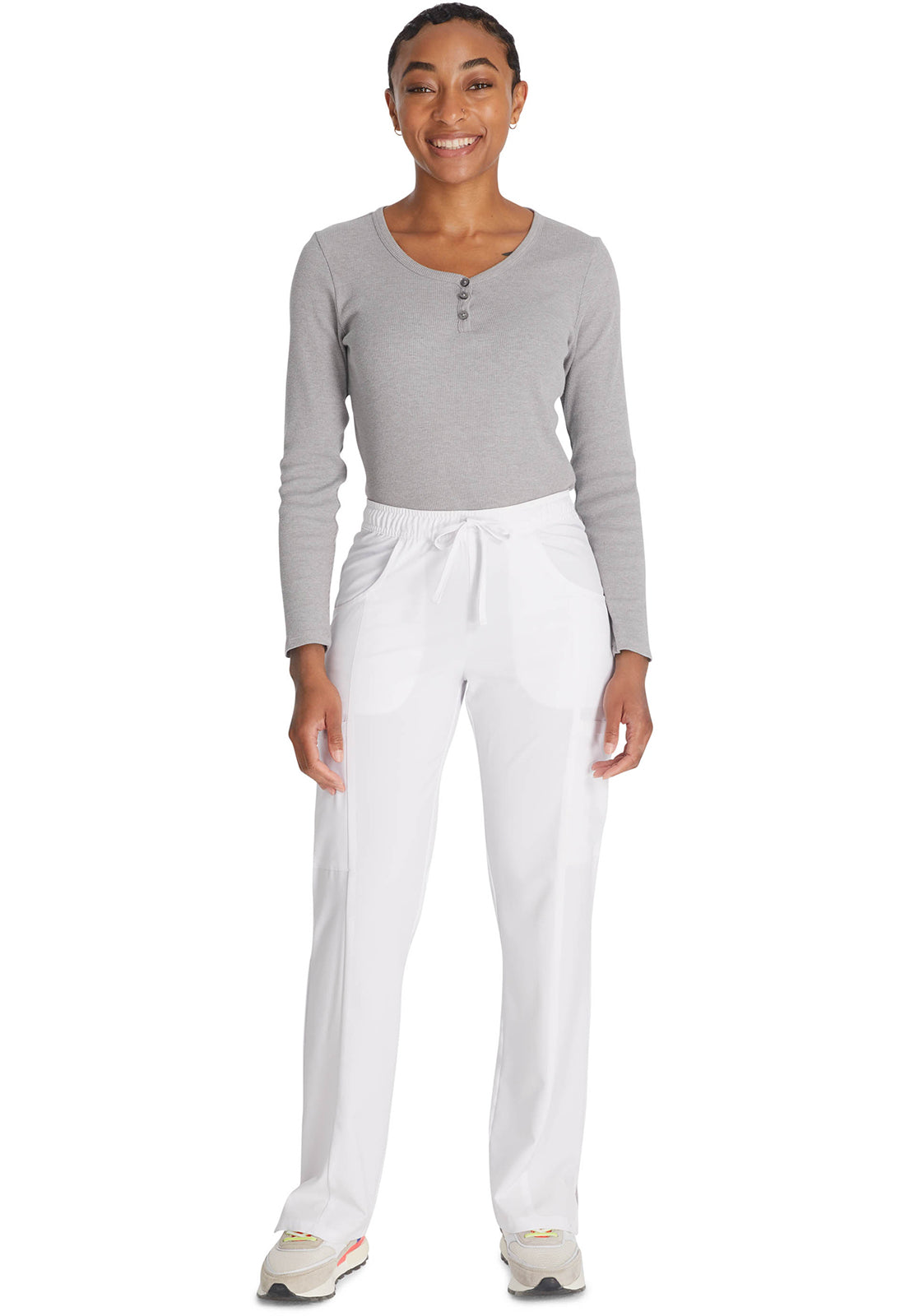 Dickies Middelhoge taille broek met rechte pijpen en trekkoord dames en cargozakken DKE010