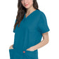 Unisex top en broek set met V-hals en taps toelopende broek met trekkoord