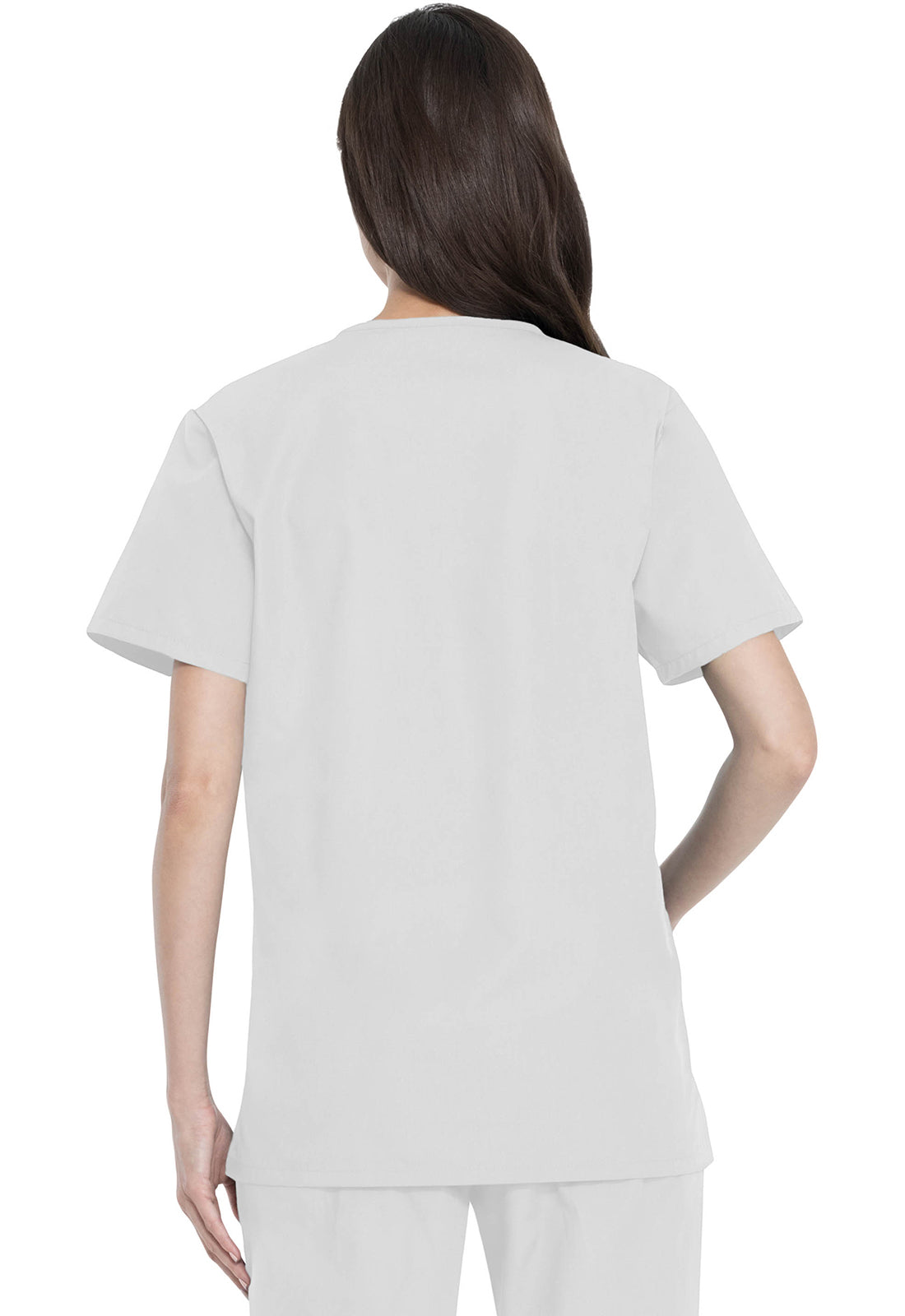 Unisex top en broek set met V-hals en taps toelopende broek met trekkoord