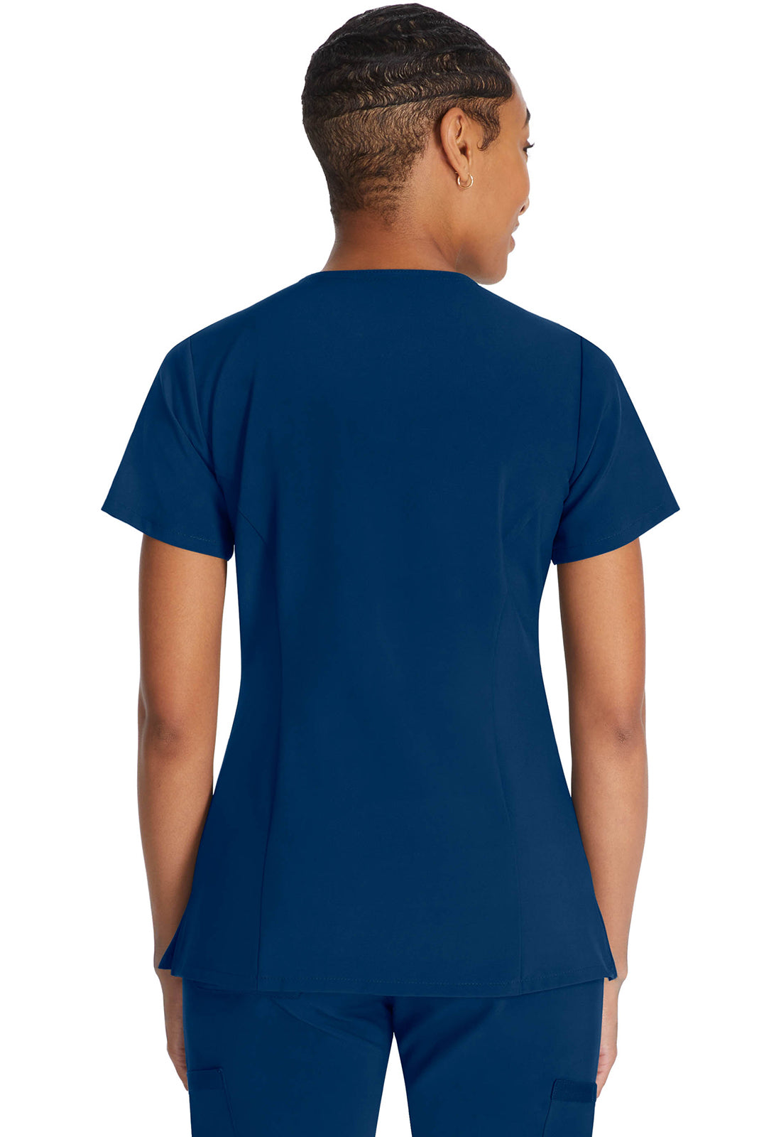 Top met V-hals dames met moderne pasvorm en 360° stretch