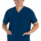 Heren T-shirt met V-hals met moderne pasvorm en 360° stretch