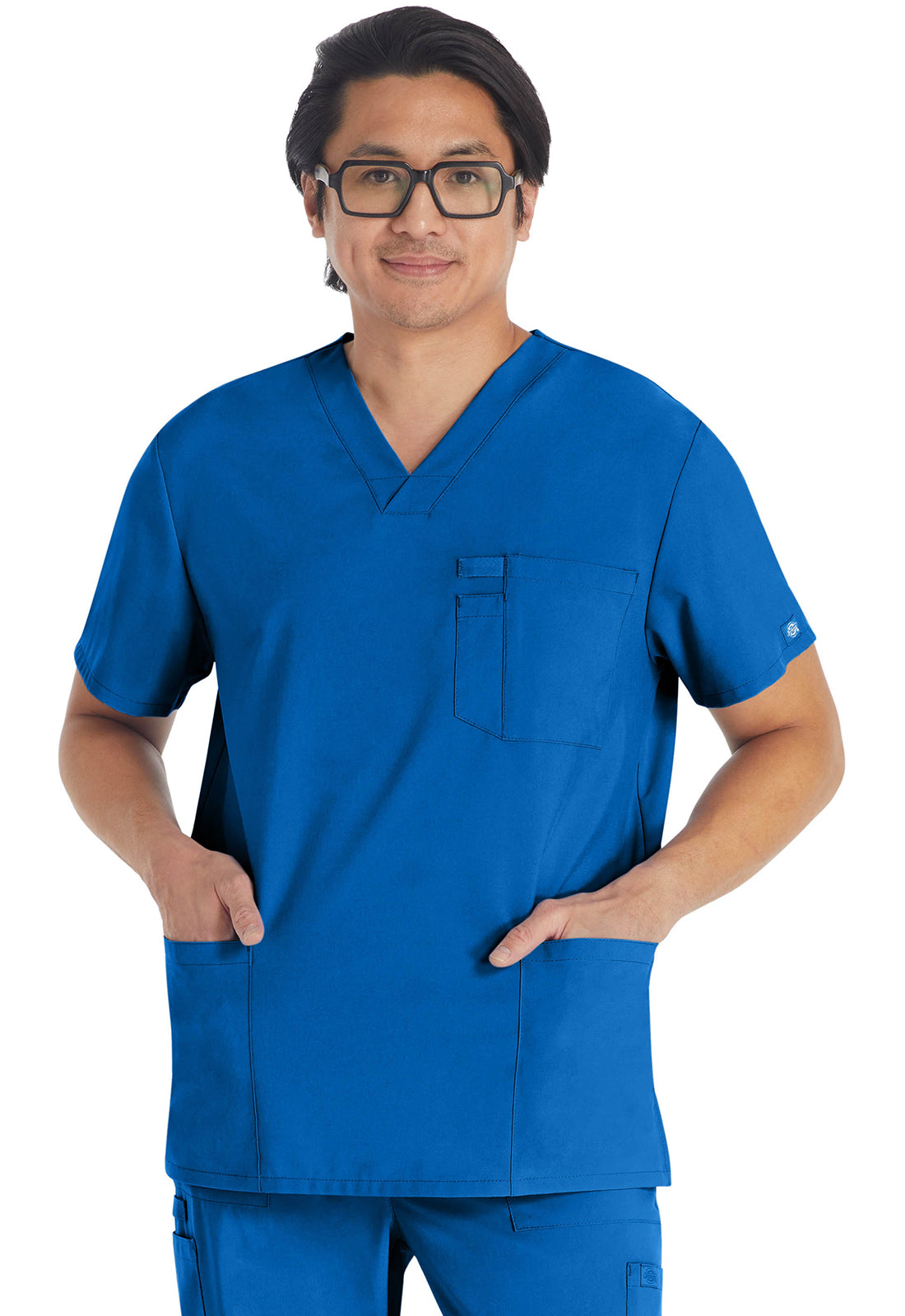 Heren T-shirt met V-hals met moderne pasvorm en 360° stretch