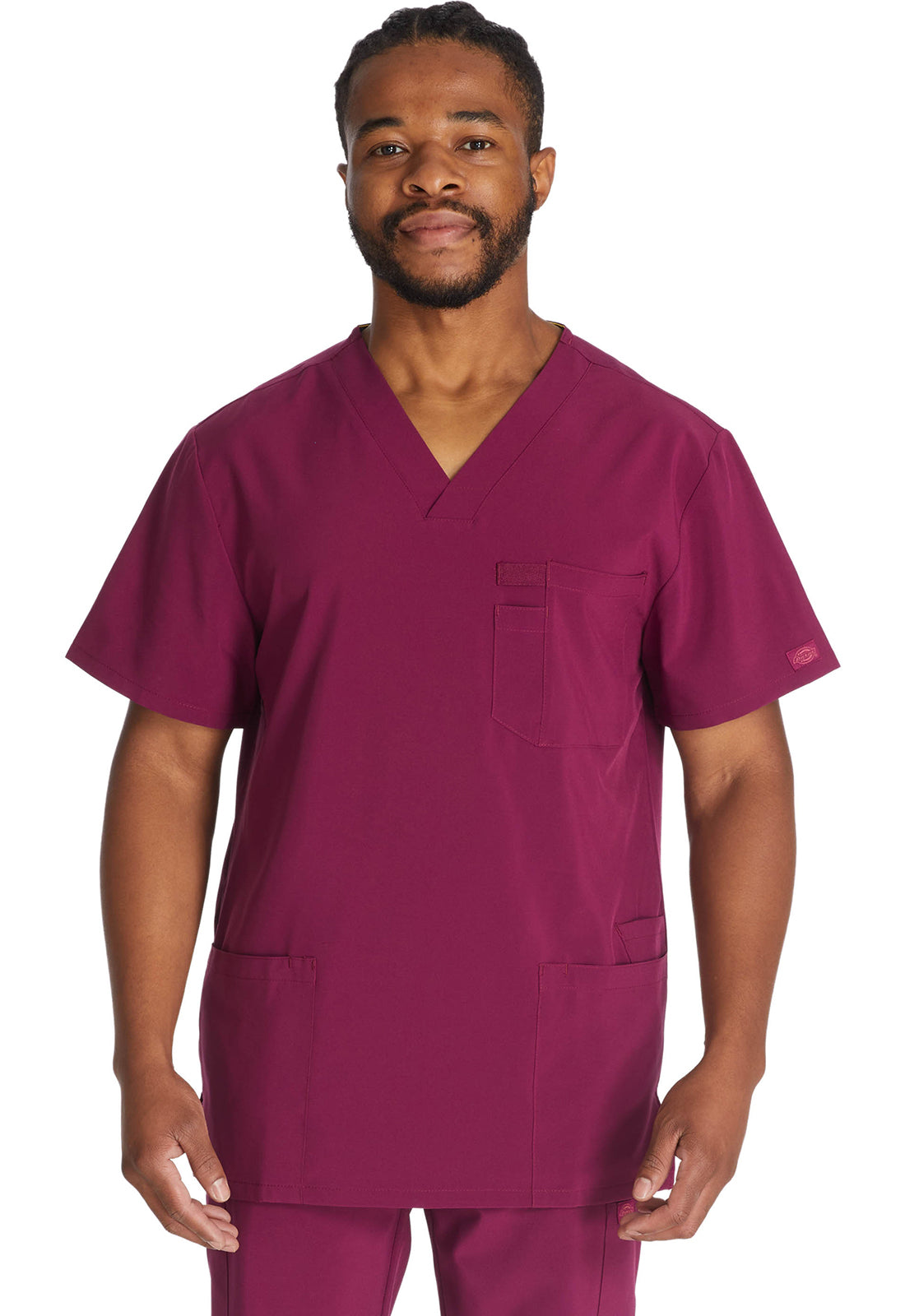 Heren T-shirt met V-hals met moderne pasvorm en 360° stretch