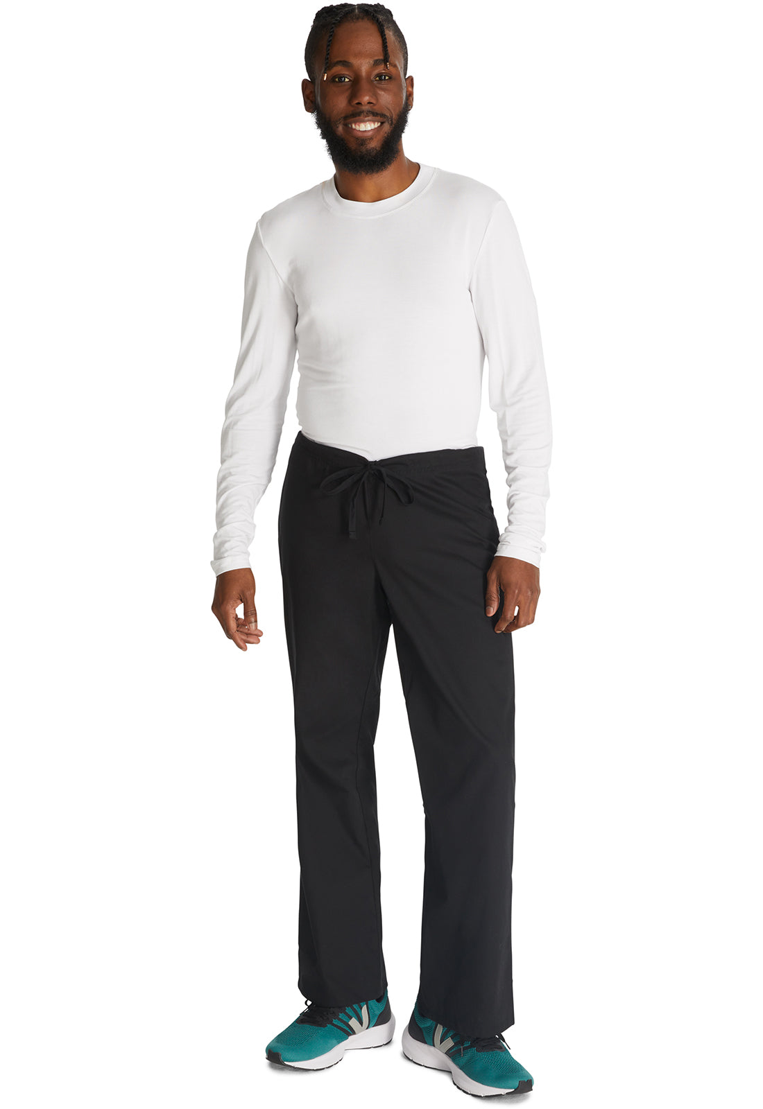 Unisex broek met trekkoord met elastische tailleband en rechte pijpen