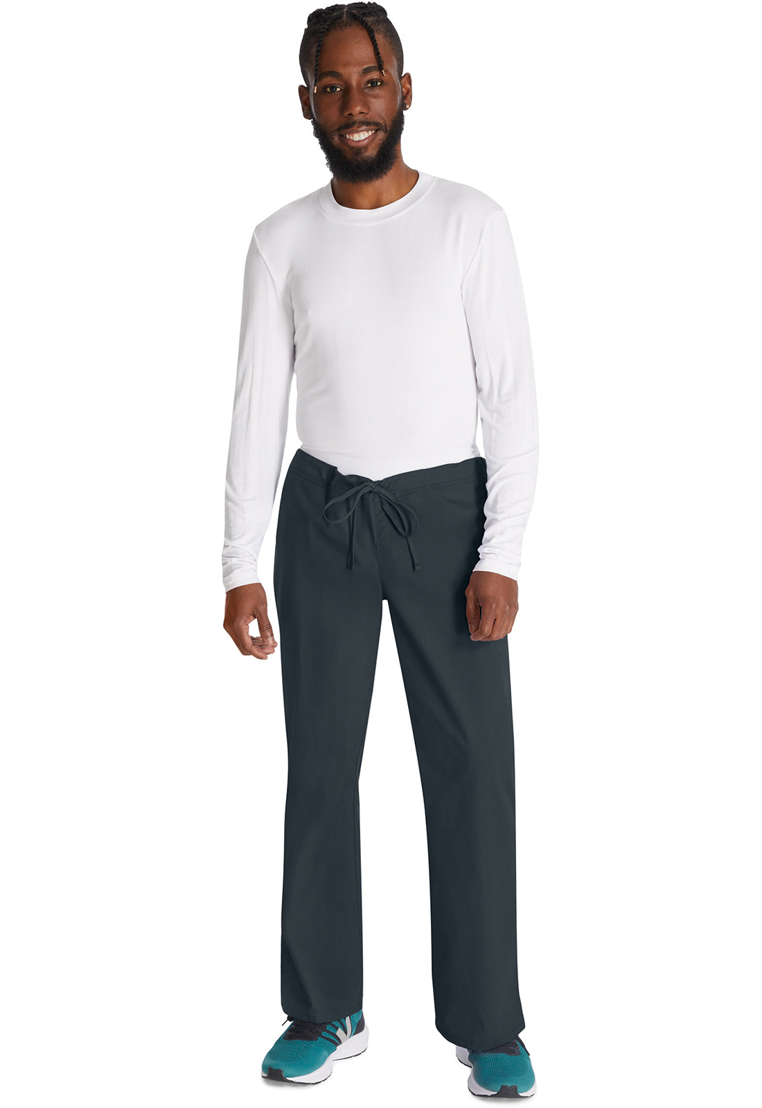 Unisex broek met trekkoord met elastische tailleband en rechte pijpen