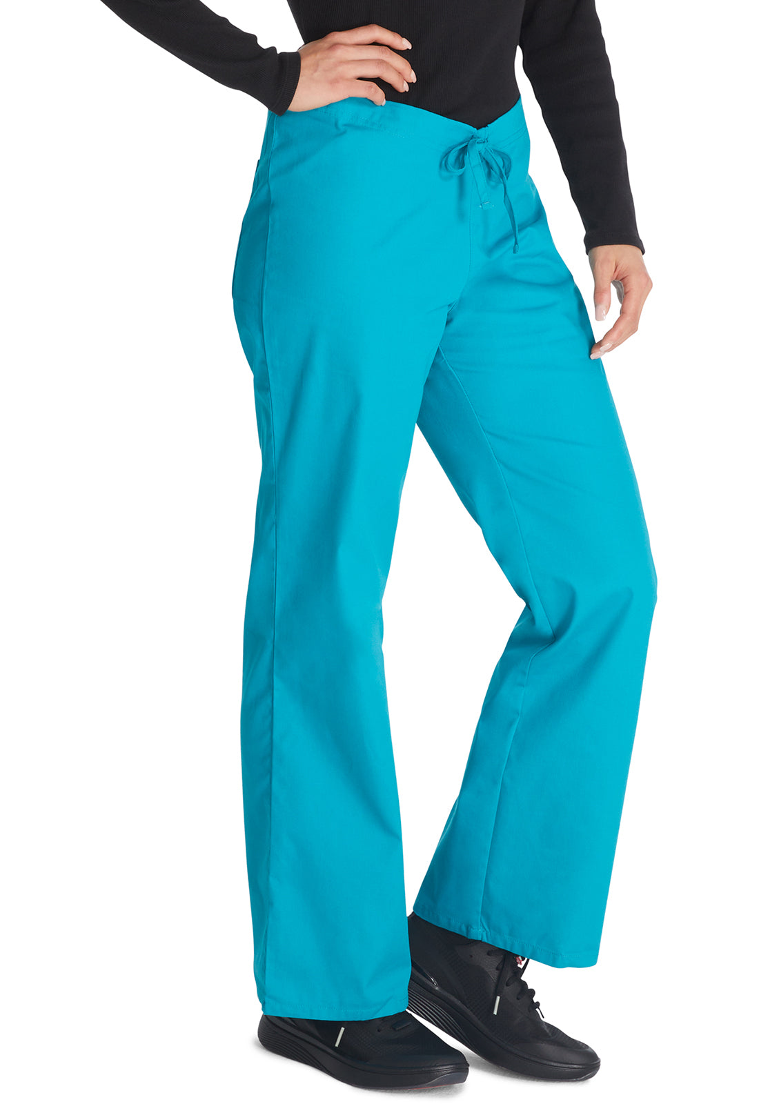 Unisex broek met trekkoord met elastische tailleband en rechte pijpen