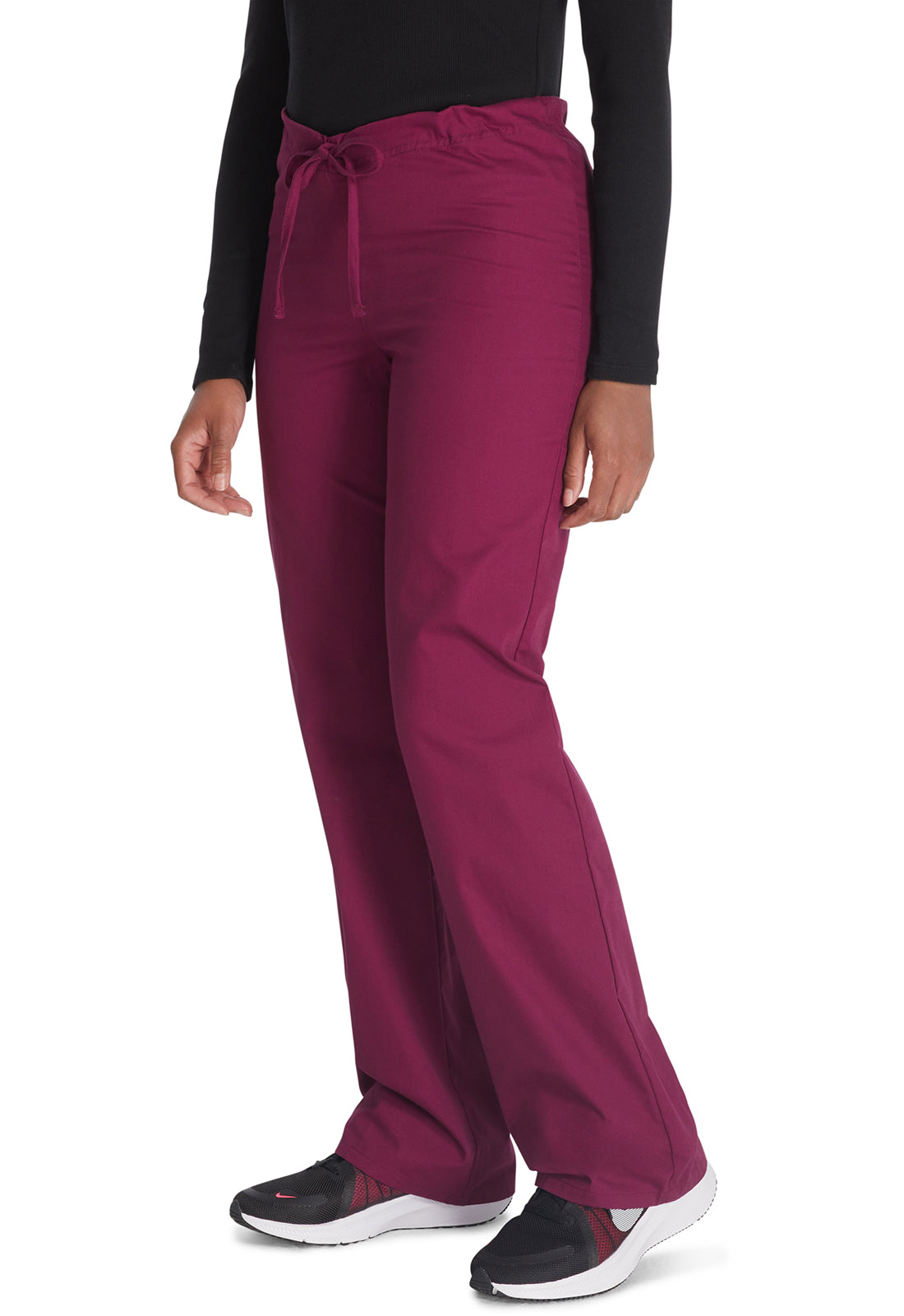 Unisex broek met trekkoord met elastische tailleband en rechte pijpen