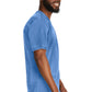 Heren T-shirt met V-hals met gebreide panelen en 2-way stretch
