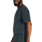 Heren T-shirt met V-hals met gebreide panelen en 2-way stretch