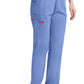Broek met natuurlijke taille en taps toelopende pijpen dames met elastische tailleband en cargozakken