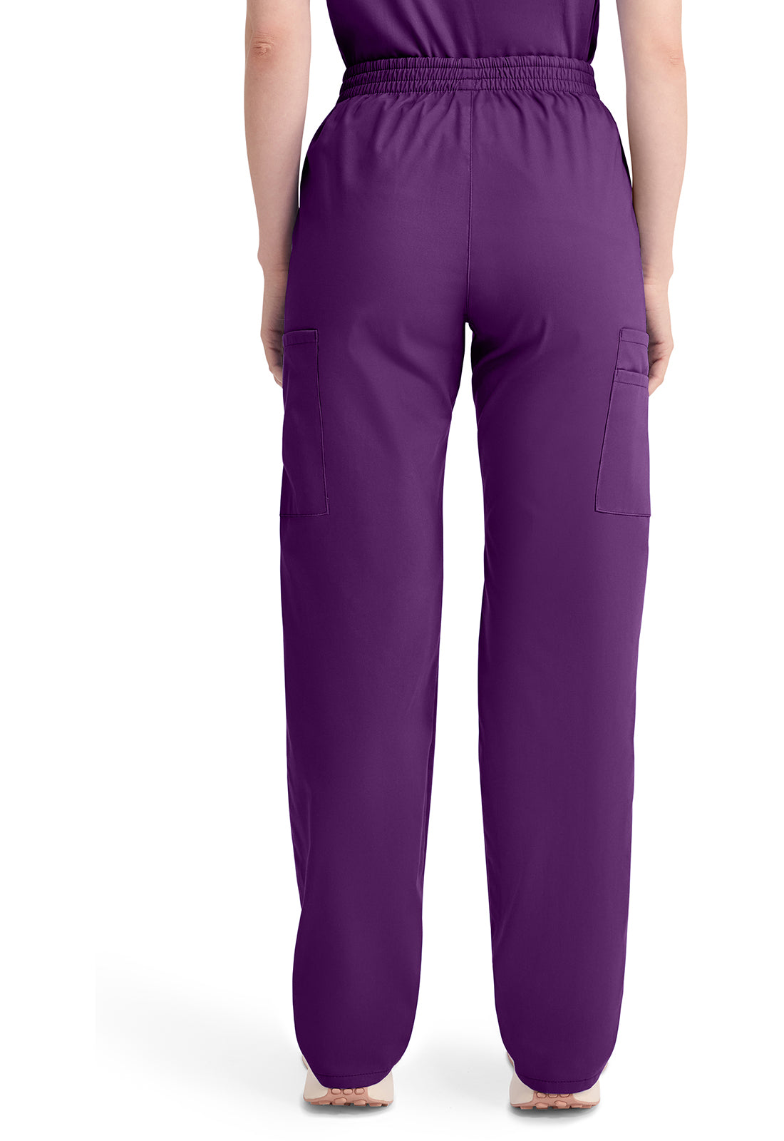 Broek met natuurlijke taille en taps toelopende pijpen dames met elastische tailleband en cargozakken