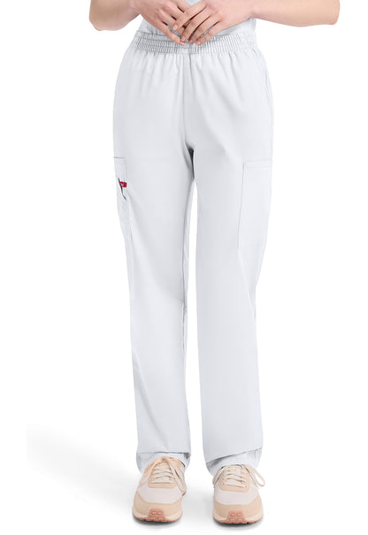 Broek met natuurlijke taille met elastische tailleband en cargozakken
