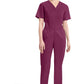 Broek met natuurlijke taille en taps toelopende pijpen dames met elastische tailleband en cargozakken DKE86106