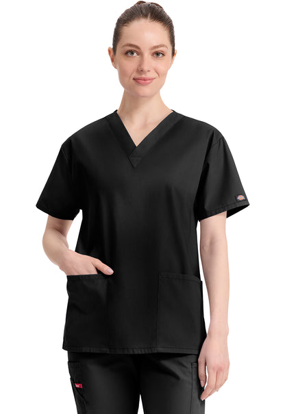 Dickies Top met V-hals dames met moderne pasvorm en zijsplitten DKE86706