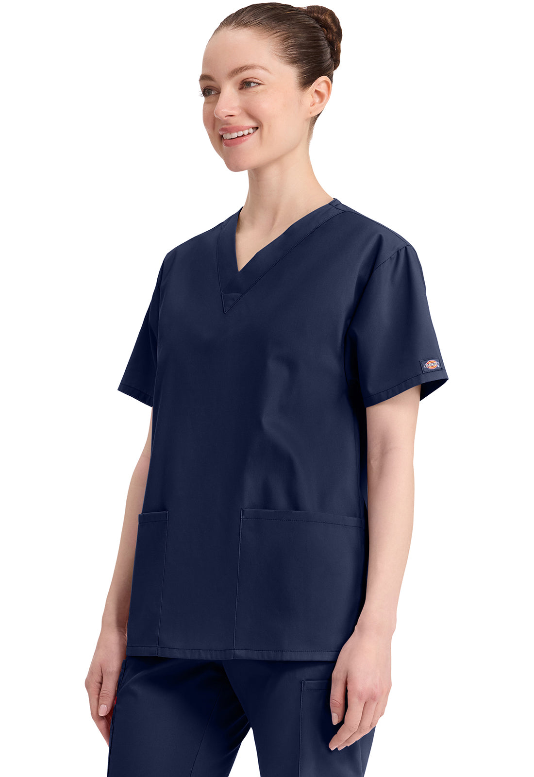 Dickies Top met V-hals dames met moderne pasvorm en zijsplitten DKE86706