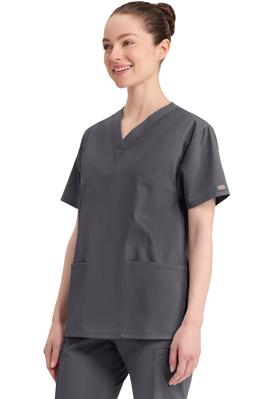 Dickies Top met V-hals dames met moderne pasvorm en zijsplitten DKE86706