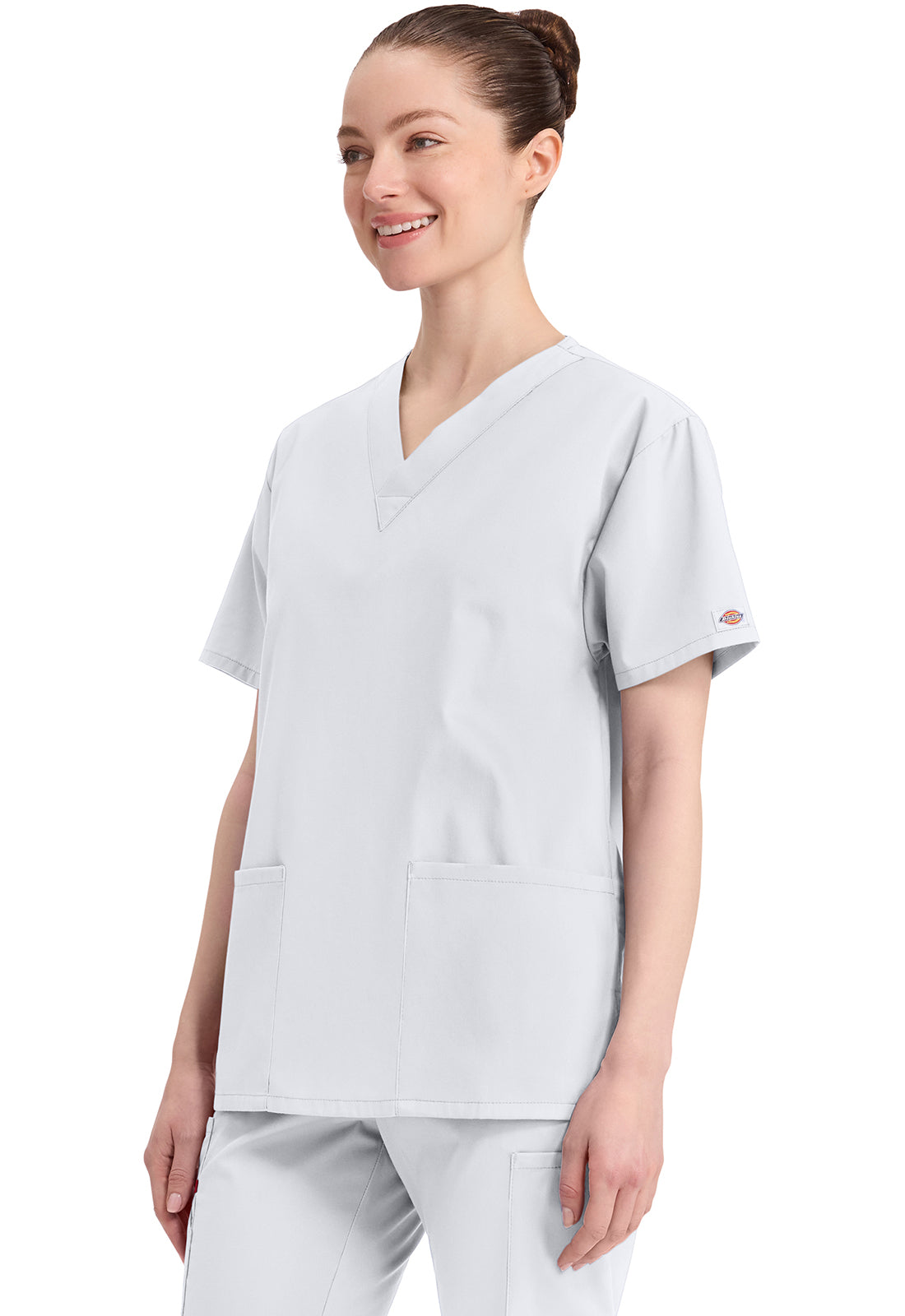 Dickies Top met V-hals dames met moderne pasvorm en zijsplitten DKE86706