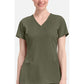 Monica Top dames met V-hals en moderne pasvorm met stretchmateriaal
