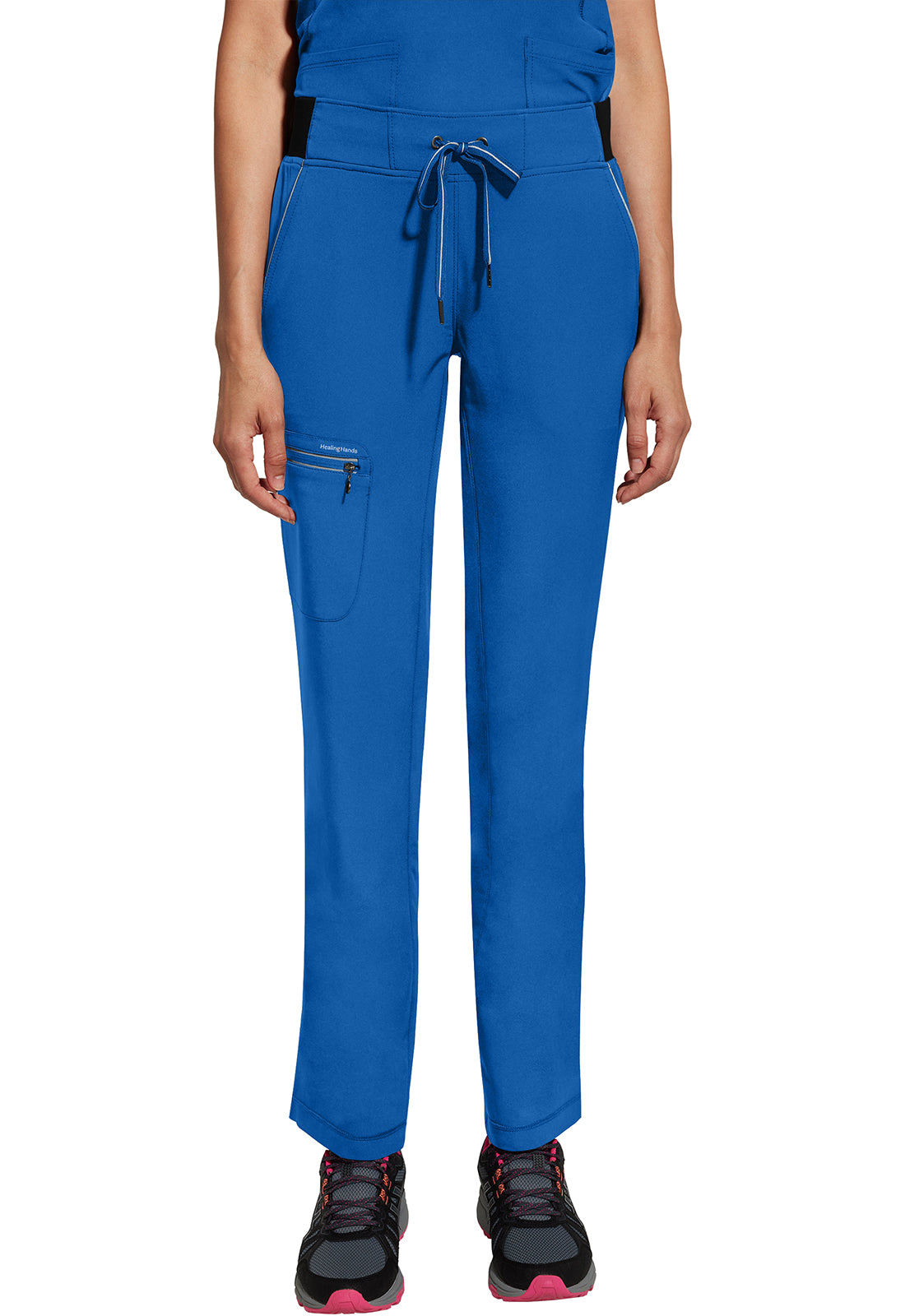 Nisha Pant met middelhoge taille en rechte pijpen met stretchmateriaal