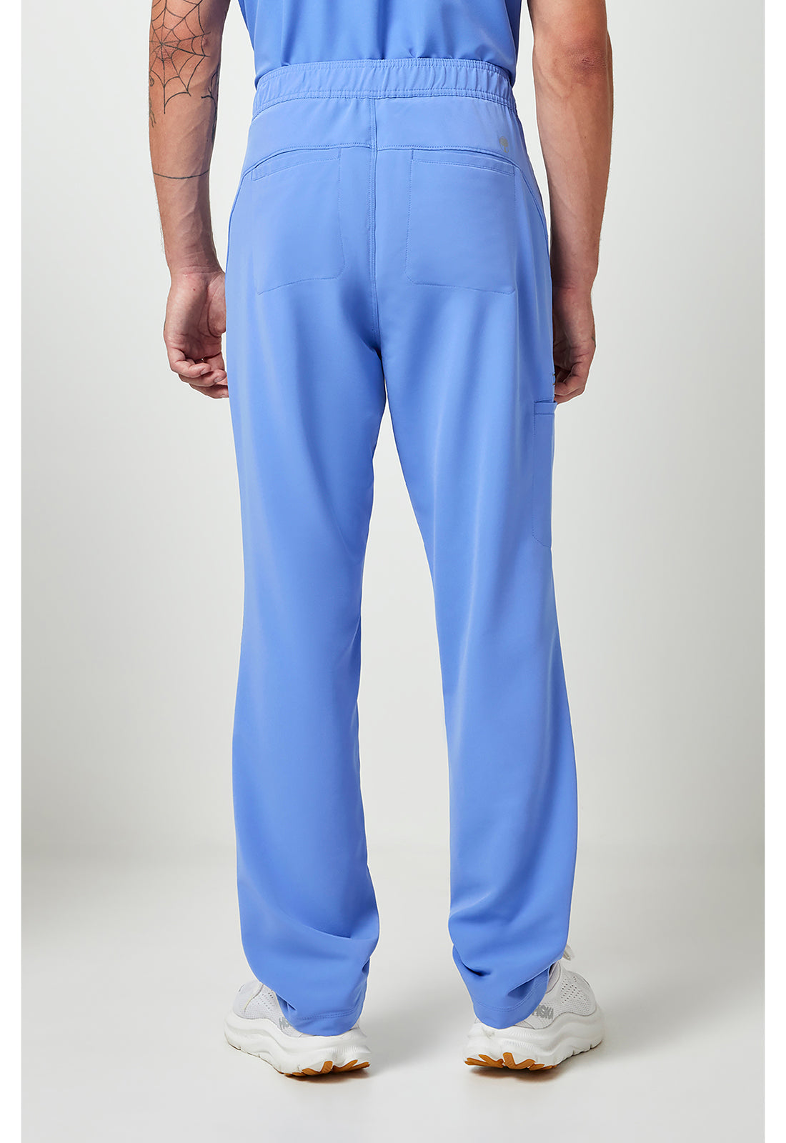 Noah-broek met middelhoge taille en rechte pijpen met stretchmateriaal