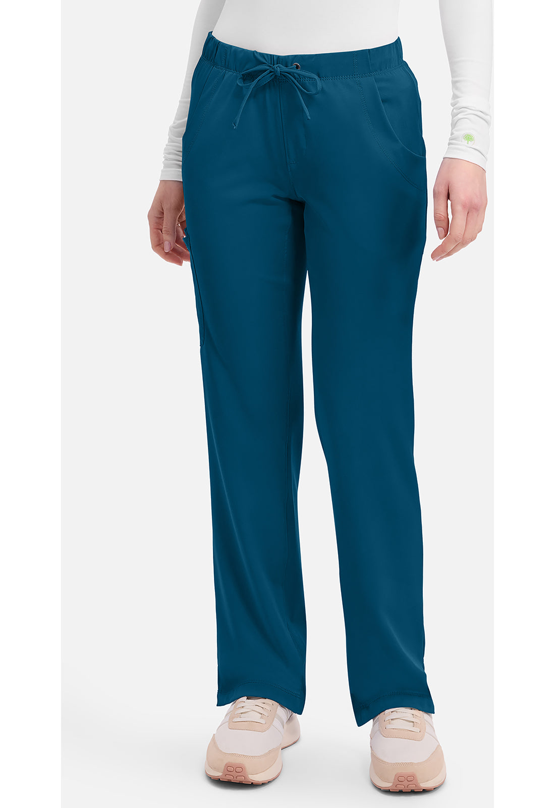 Rebecca Pant dames met middelhoge taille en rechte pijpen
