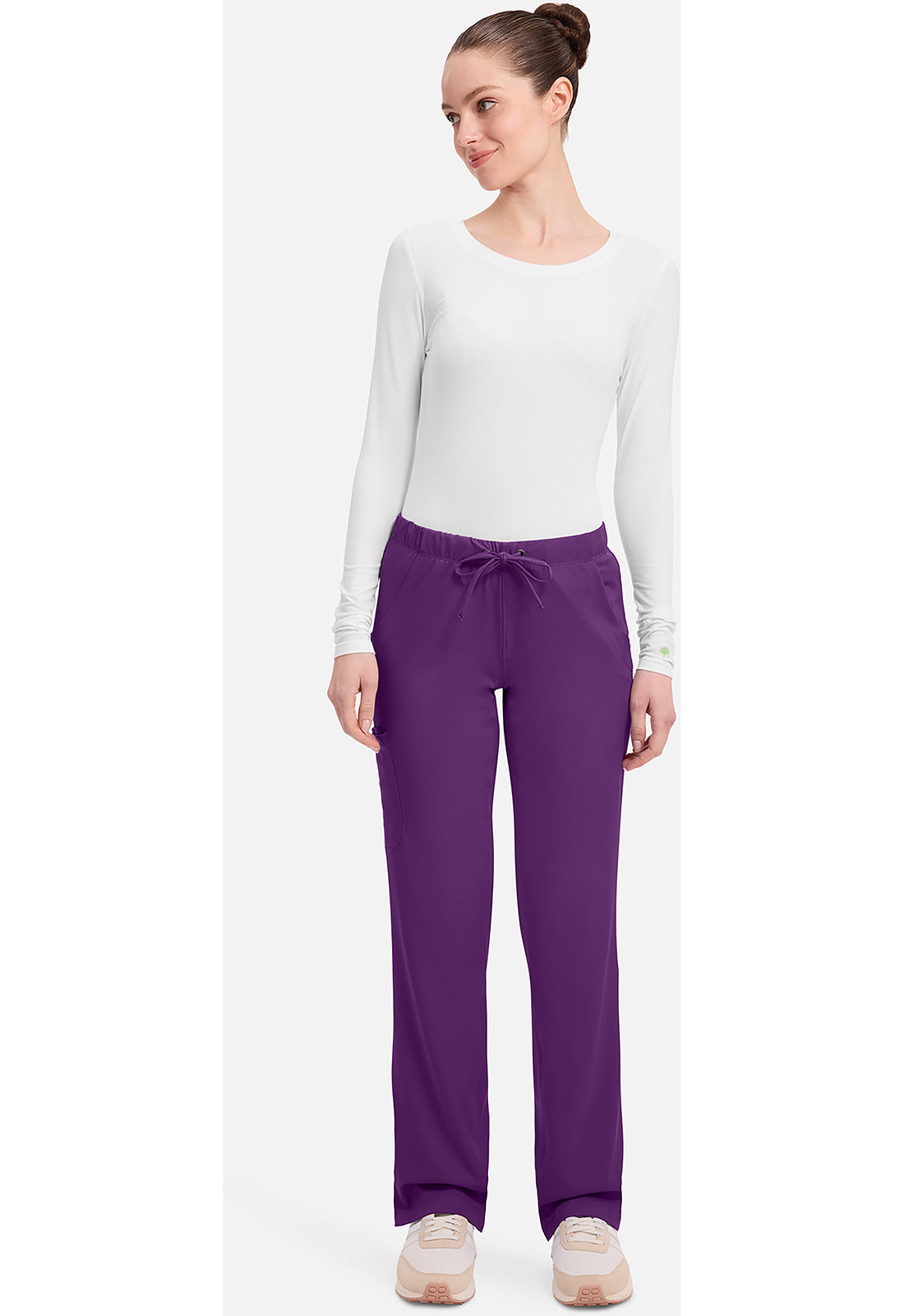 Rebecca Pant dames met middelhoge taille en rechte pijpen