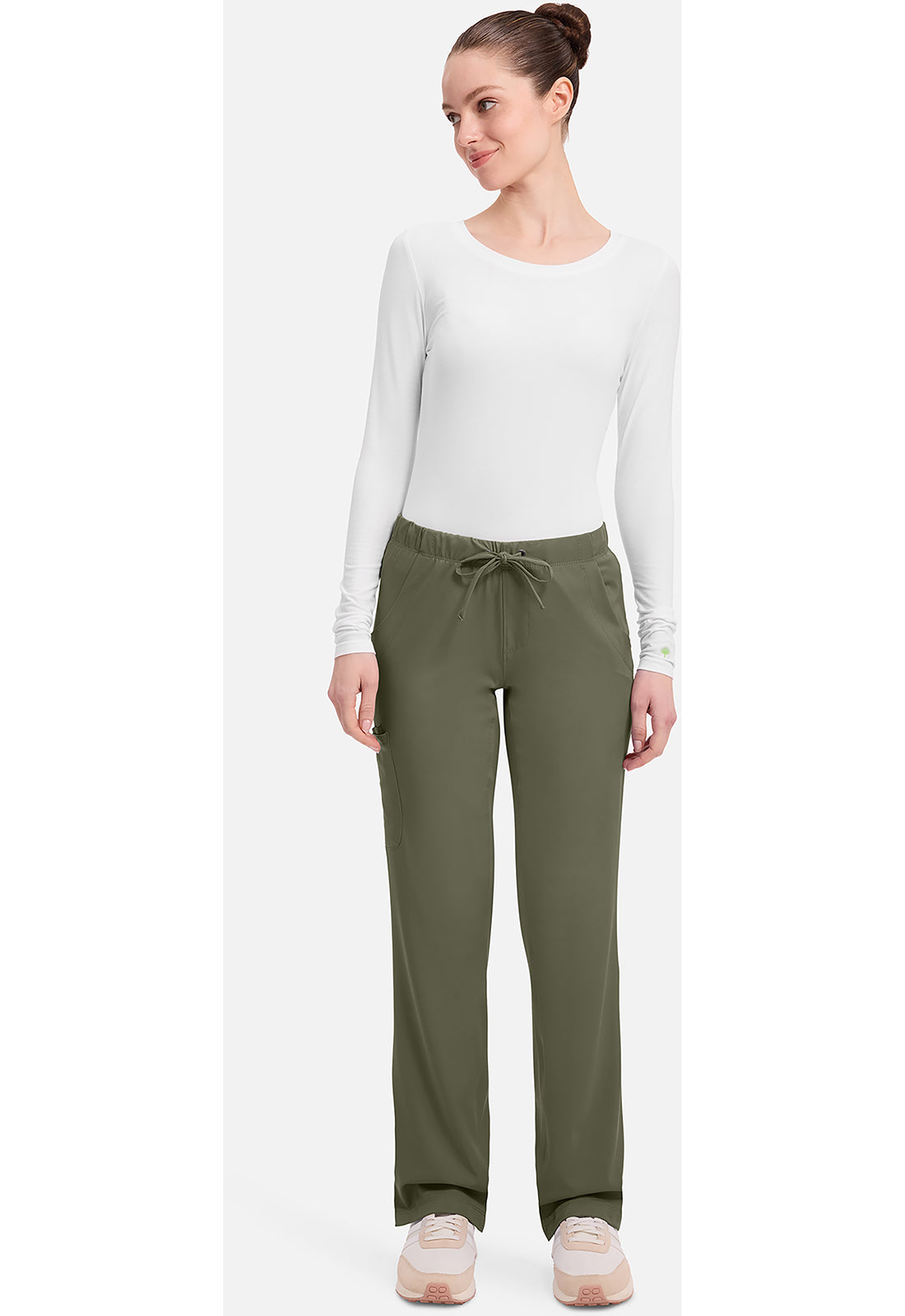 Rebecca Pant dames met middelhoge taille en rechte pijpen