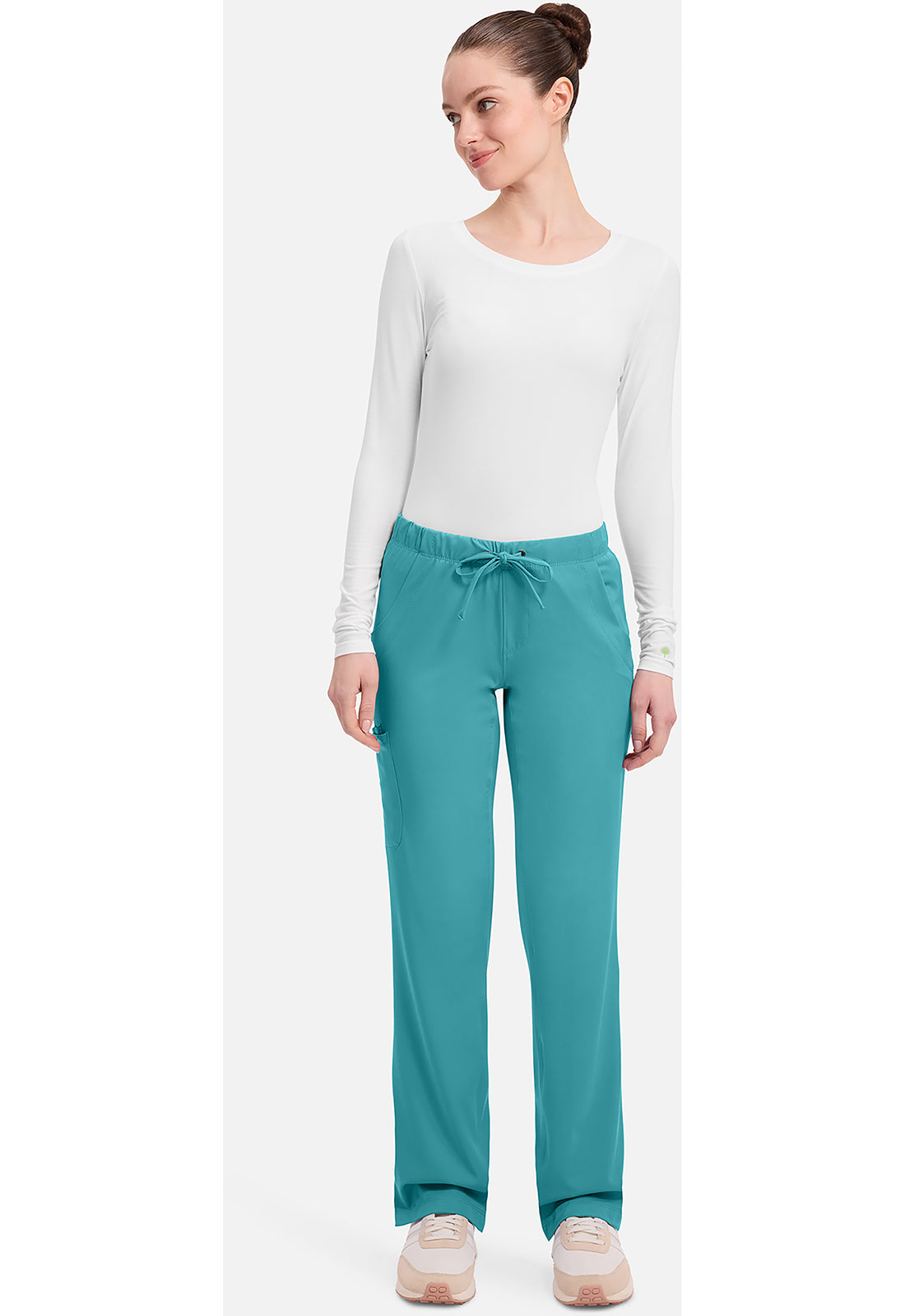 Rebecca Pant dames met middelhoge taille en rechte pijpen