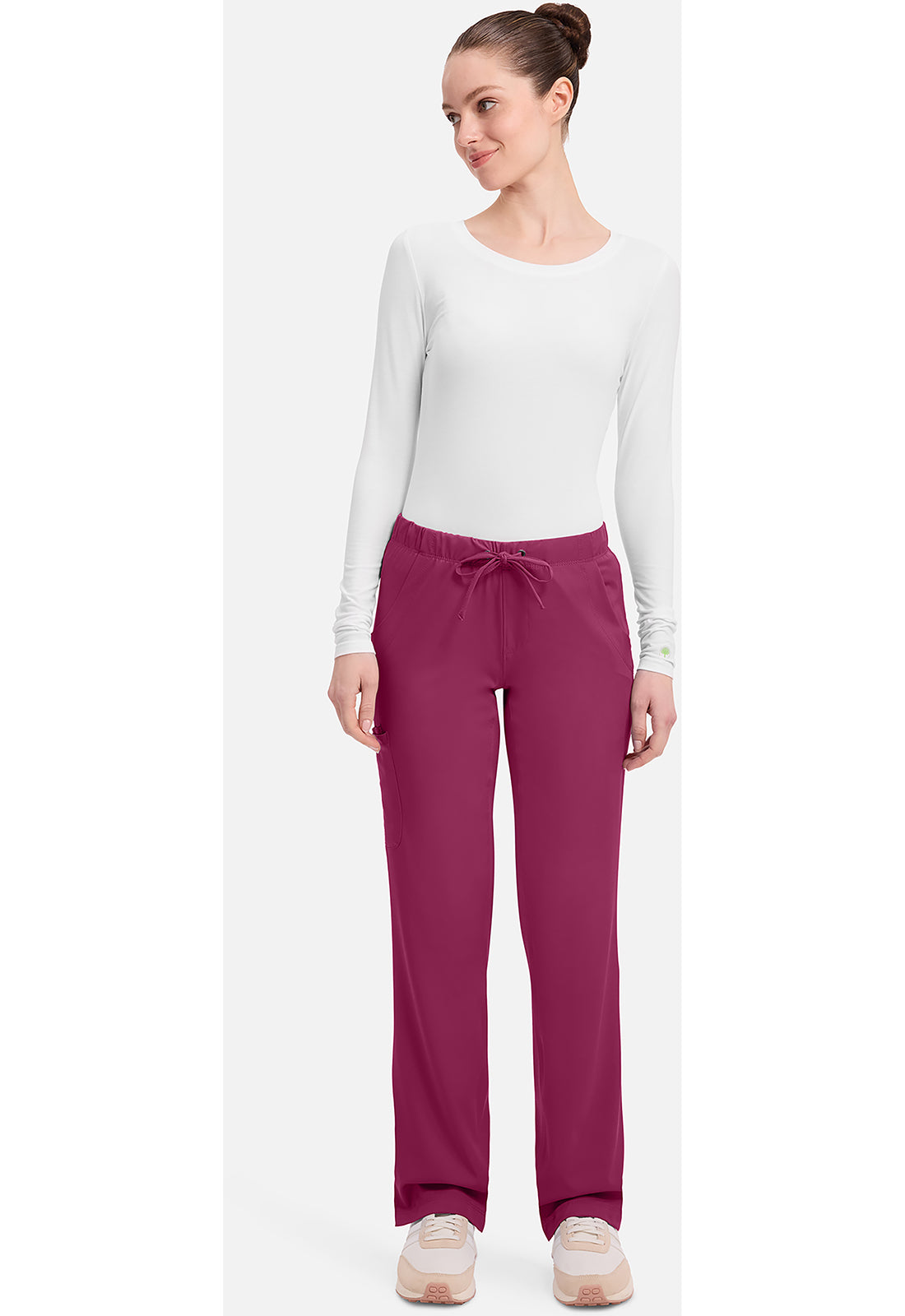 Rebecca Pant dames met middelhoge taille en rechte pijpen