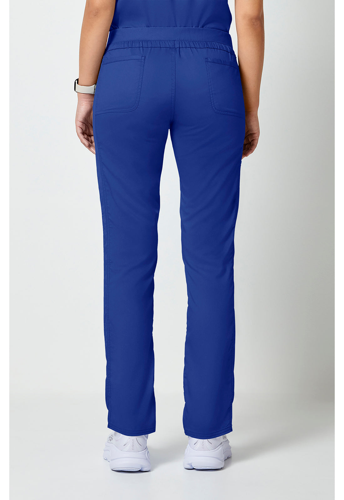 Trekkoordbroek met middelhoge taille en taps toelopende pijpen met elastische tailleband