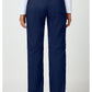 Pull-on broek met middelhoge taille en rechte pijpen met elastische tailleband en cargozak WWE110