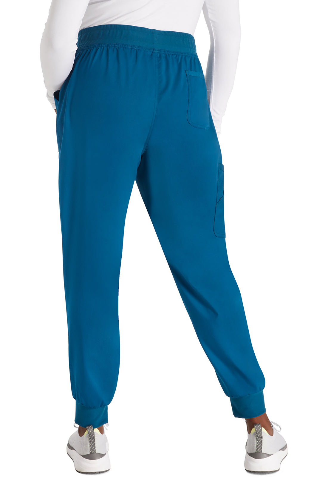 Cherokee Workwear Halfhoge joggingbroek met taps toelopende pijpen en gebreide tailleband WWE115