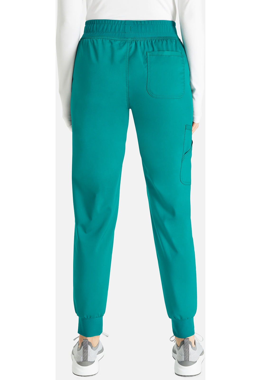 Cherokee Workwear Halfhoge joggingbroek met taps toelopende pijpen en gebreide tailleband WWE115