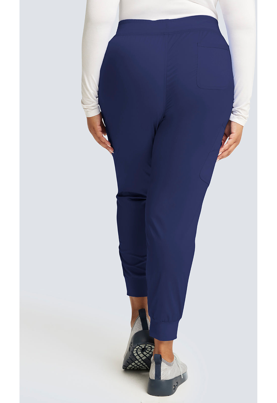 Cherokee Workwear Halfhoge joggingbroek met taps toelopende pijpen en gebreide tailleband WWE115