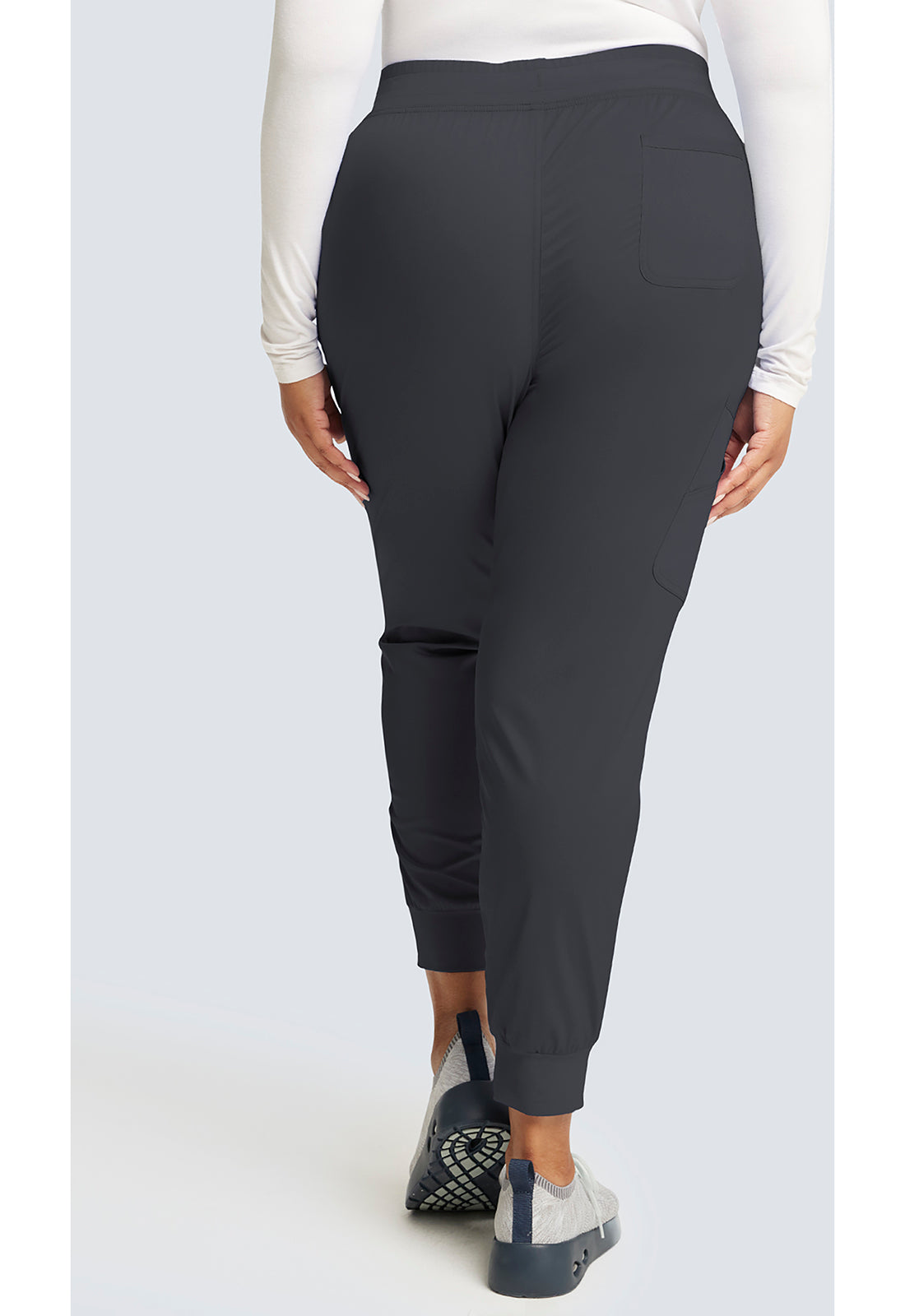 Cherokee Workwear Halfhoge joggingbroek met taps toelopende pijpen en gebreide tailleband WWE115