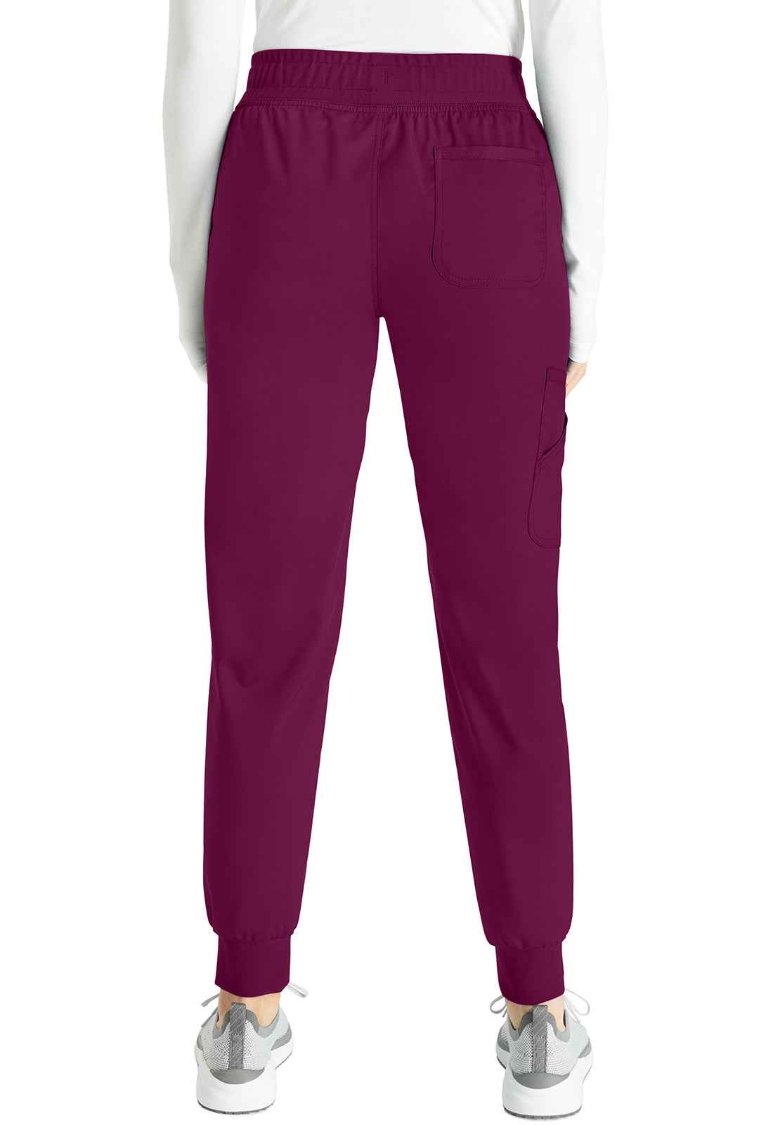 Cherokee Workwear Halfhoge joggingbroek met taps toelopende pijpen en gebreide tailleband WWE115
