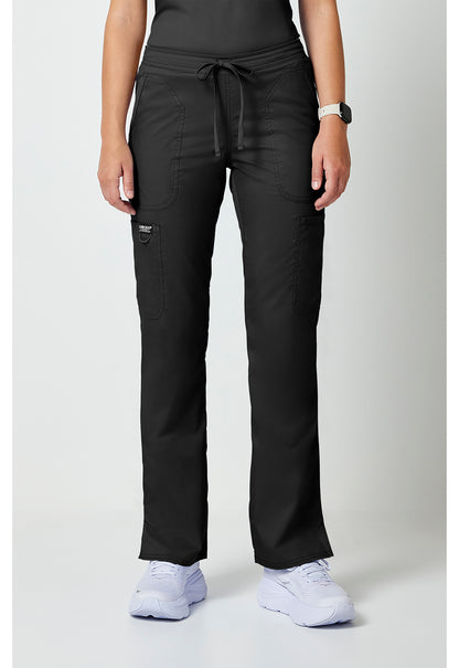 Cherokee Workwear Mid-rise jeans met gematigde uitlopende pijpen en trekkoord met cargozakken en 2-way stretch WWE120