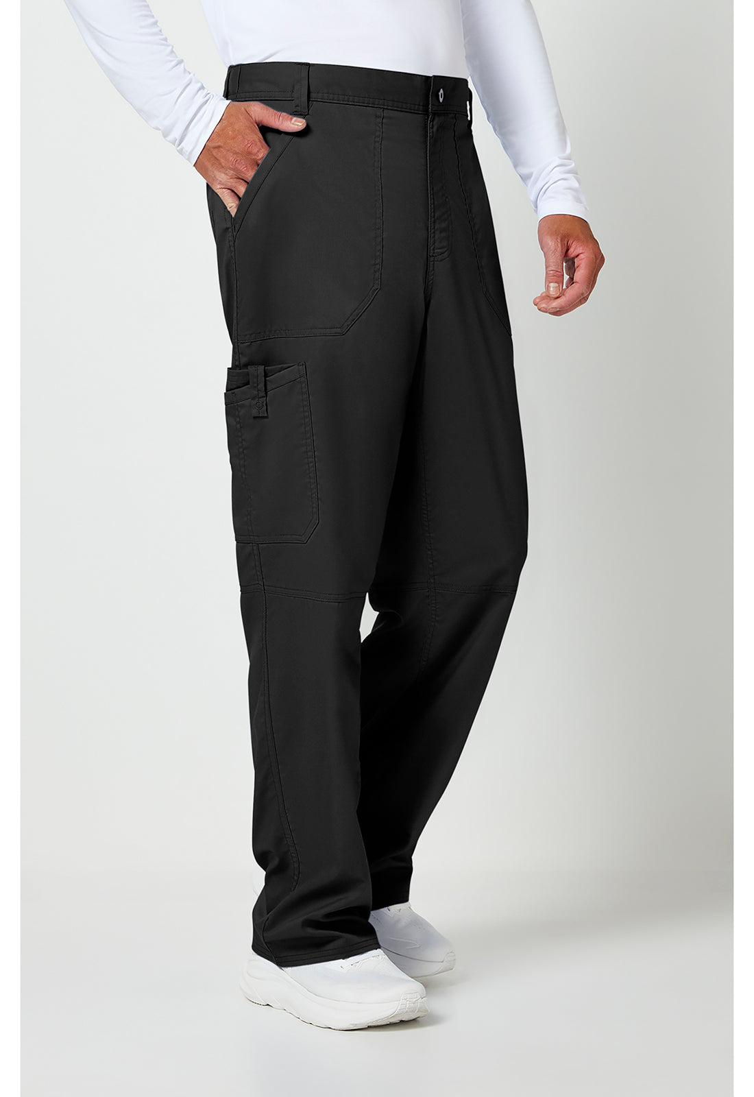 Cherokee Workwear Herenbroek met middelhoge taille en taps toelopende pijpen met 7 zakken en 2-way stretch WWE140